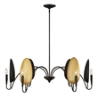 Uttermost Warwick 6 Light Matte Black Chandelier in Black