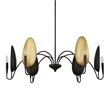 Uttermost Warwick 6 Light Matte Black Chandelier in Black