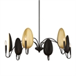 Uttermost Warwick 6 Light Matte Black Chandelier in Black