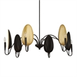 Uttermost Warwick 6 Light Matte Black Chandelier in Black