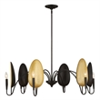 Uttermost Warwick 6 Light Matte Black Chandelier in Black