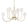 Uttermost Poppins 8 Light Brass Chandelier in Brass