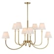 Uttermost Poppins 8 Light Brass Chandelier in Brass