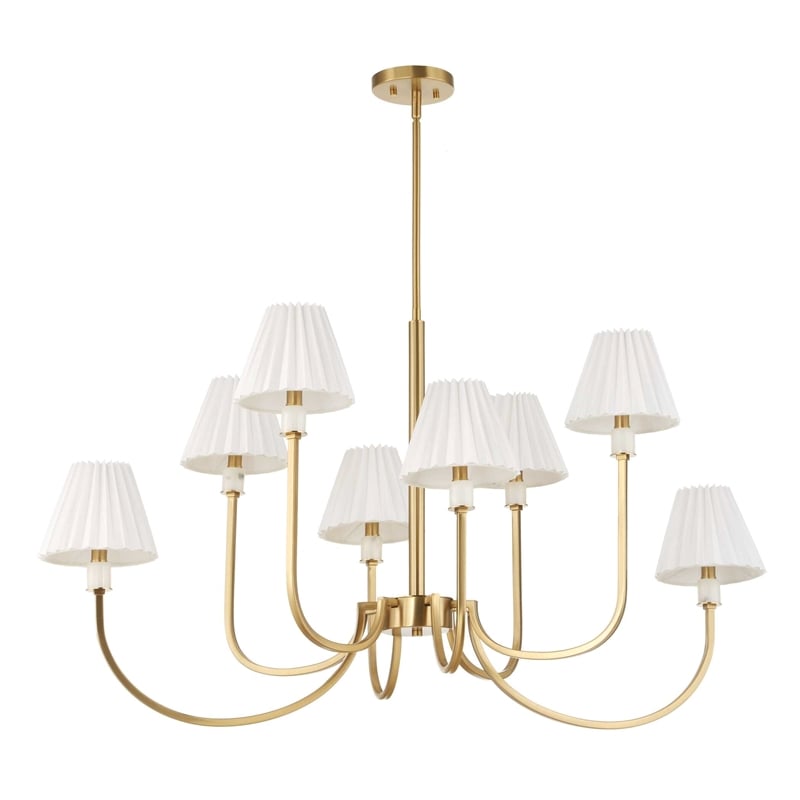 Uttermost Poppins 8 Light Brass Chandelier in Brass
