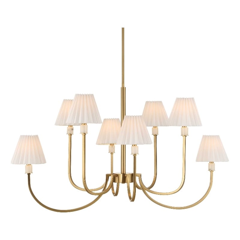 Uttermost Poppins 8 Light Brass Chandelier in Brass
