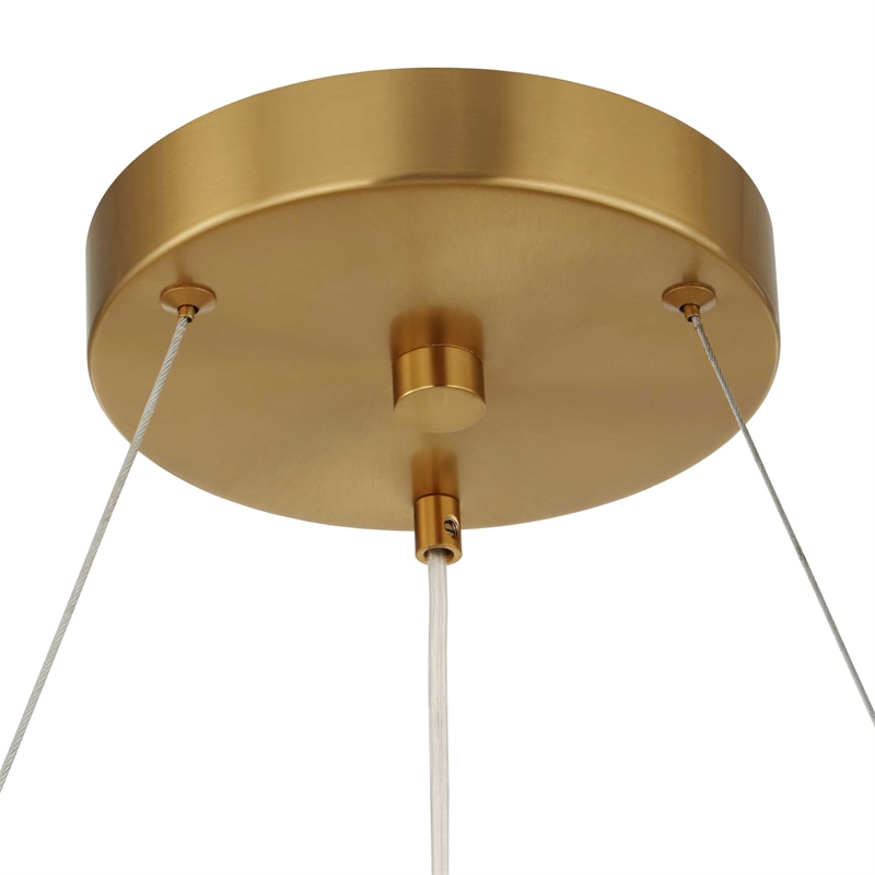 Uttermost Segovia Round Crystal LED Chandelier in Brass