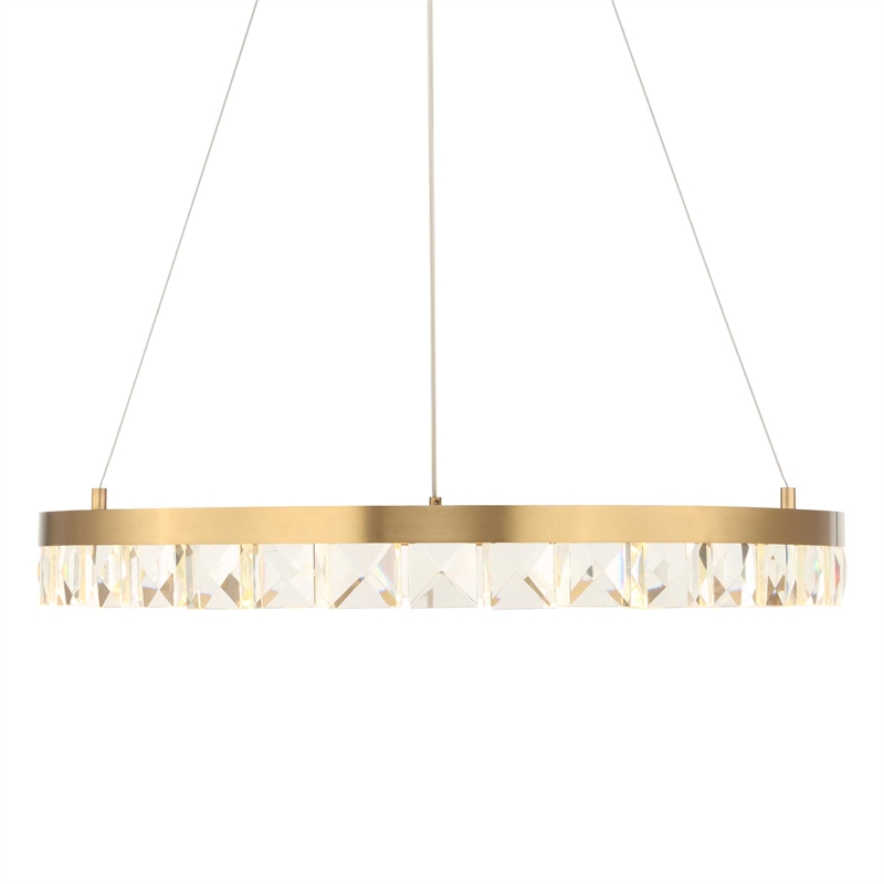 Uttermost Segovia Round Crystal LED Chandelier in Brass