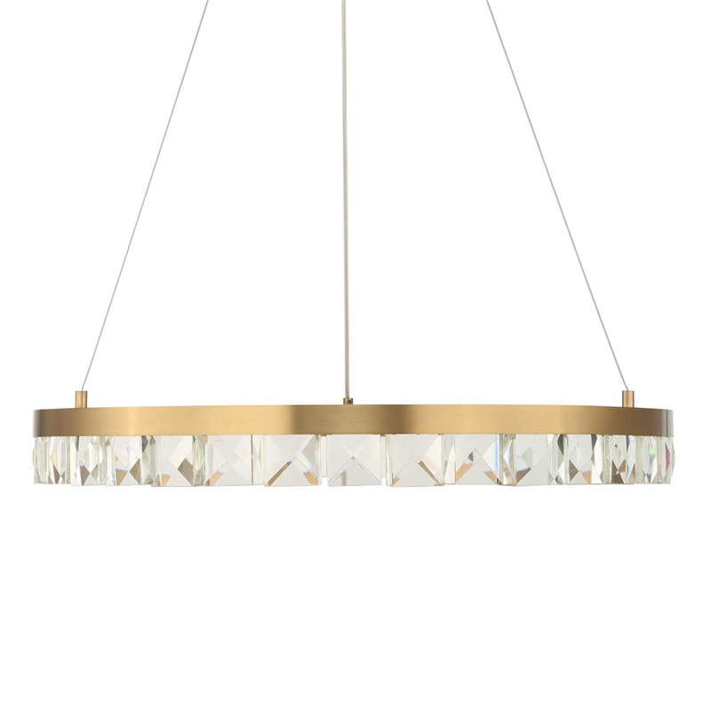 Uttermost Segovia Round Crystal LED Chandelier in Brass