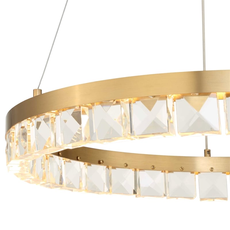 Uttermost Segovia Round Crystal LED Chandelier in Brass