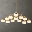 Uttermost Wedge 12 Lt LED Brass Chandelier in Brass