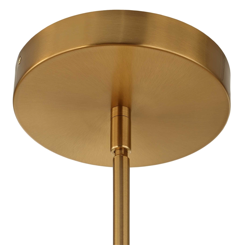 uttermost wedge 12 lt led brass chandelier in brass