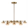Uttermost Wedge 12 Lt LED Brass Chandelier in Brass