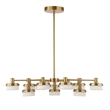 Uttermost Wedge 12 Lt LED Brass Chandelier in Brass