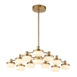 Uttermost Wedge 12 Lt LED Brass Chandelier in Brass