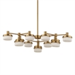 Uttermost Wedge 12 Lt LED Brass Chandelier in Brass