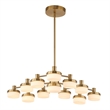 Uttermost Wedge 12 Lt LED Brass Chandelier in Brass