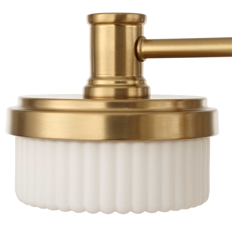 uttermost wedge 12 lt led brass chandelier in brass
