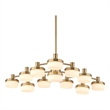 Uttermost Wedge 12 Lt LED Brass Chandelier in Brass