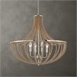 Uttermost Lovelock 4 Light Rope Empire Chandelier in Nickel