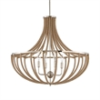 Uttermost Lovelock 4 Light Rope Empire Chandelier in Nickel