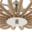 Uttermost Lovelock 4 Light Rope Empire Chandelier in Nickel