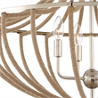 Uttermost Lovelock 4 Light Rope Empire Chandelier in Nickel
