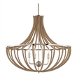 Uttermost Lovelock 4 Light Rope Empire Chandelier in Nickel