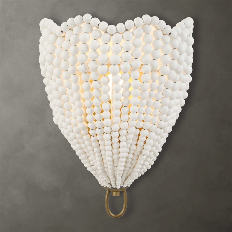 Uttermost Biddeford 1 Light White Beaded Sconce