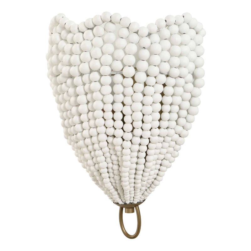 Uttermost Biddeford 1 Light White Beaded Sconce