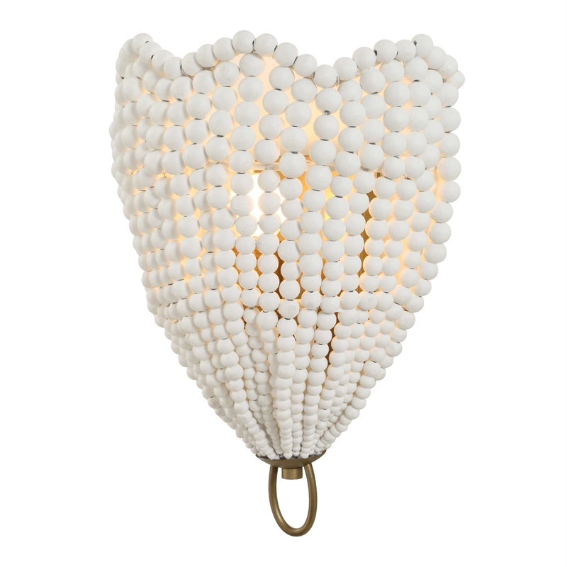 Uttermost Biddeford 1 Light White Beaded Sconce