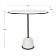 Uttermost Morro White Marble Side Table