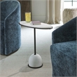 Uttermost Morro White Marble Side Table