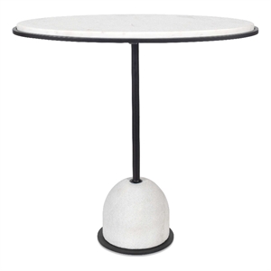 Uttermost Morro White Marble Side Table