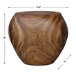 Uttermost Lomas Solid Wood Accent Stool in Natural