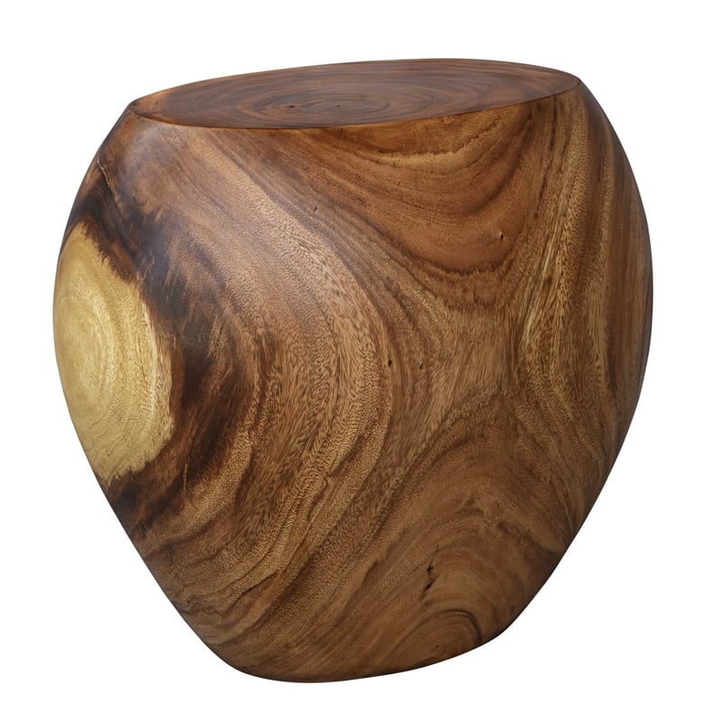 Uttermost Lomas Solid Wood Accent Stool in Natural