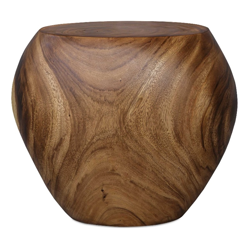 Uttermost Lomas Solid Wood Accent Stool in Natural