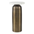 Uttermost Reiss Marble & Brass Drink Table in Antique Brass