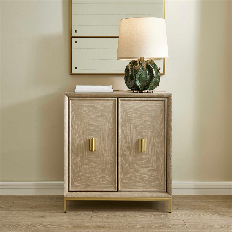 Uttermost Alessia Washed 2 Door Cabinet in Oak