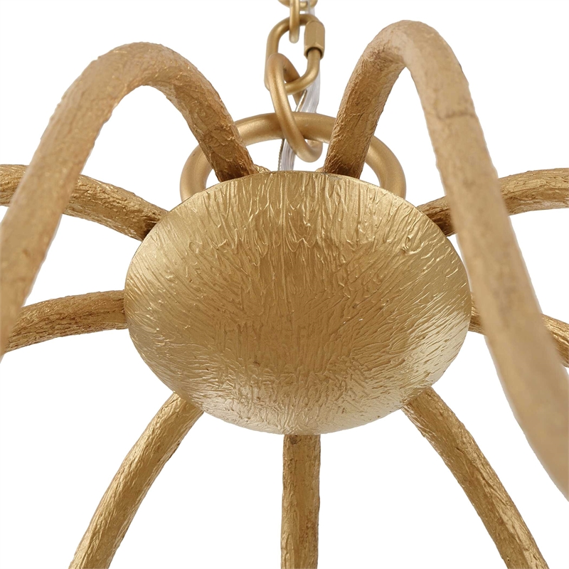 Uttermost Seville 9 Light Gold Chandelier in Gold