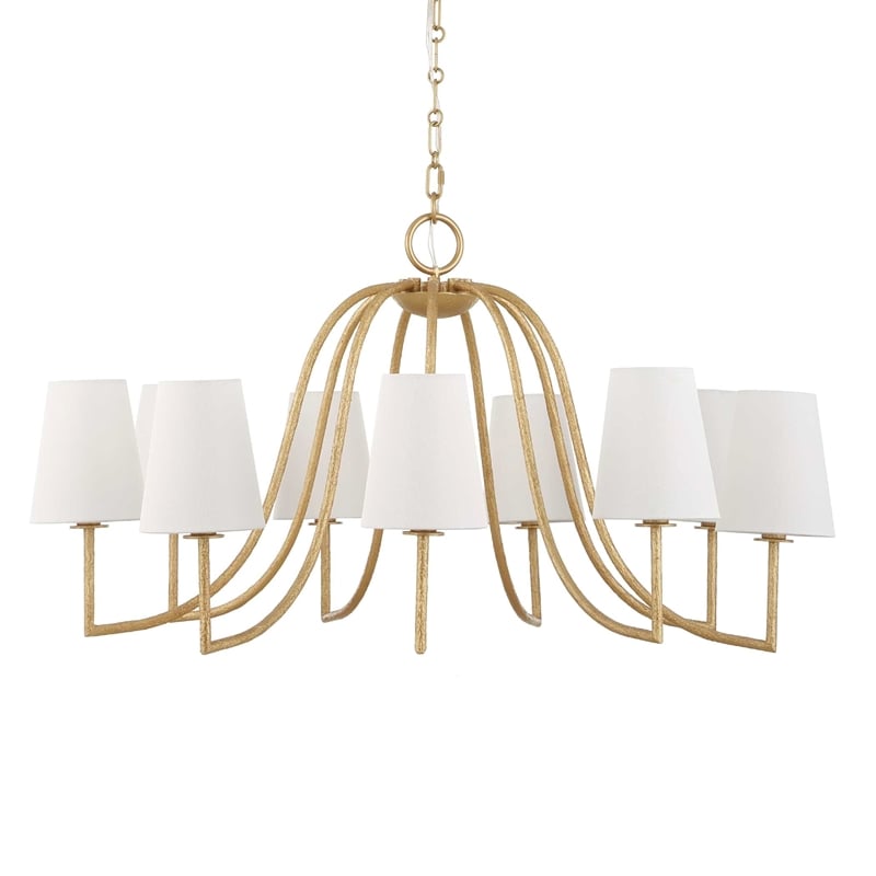 Uttermost Seville 9 Light Gold Chandelier in Gold
