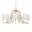 Uttermost Seville 9 Light Gold Chandelier in Gold