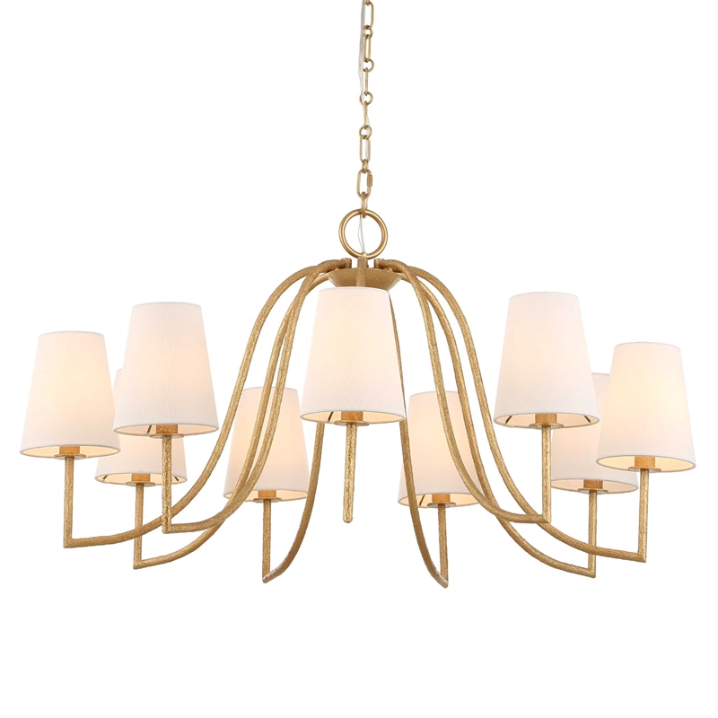 Uttermost Seville 9 Light Gold Chandelier in Gold