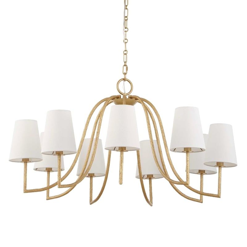 Uttermost Seville 9 Light Gold Chandelier in Gold