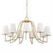 Uttermost Seville 9 Light Gold Chandelier in Gold