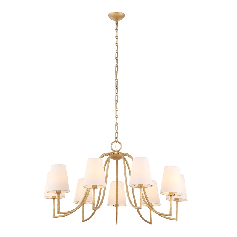 Uttermost Seville 9 Light Gold Chandelier in Gold
