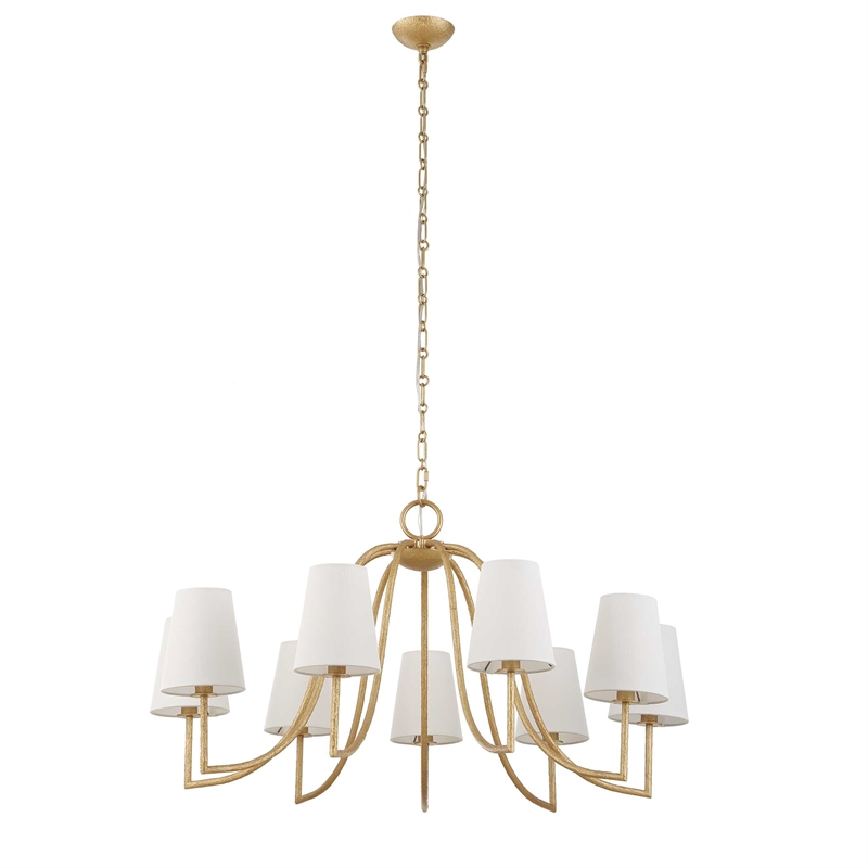 Uttermost Seville 9 Light Gold Chandelier in Gold