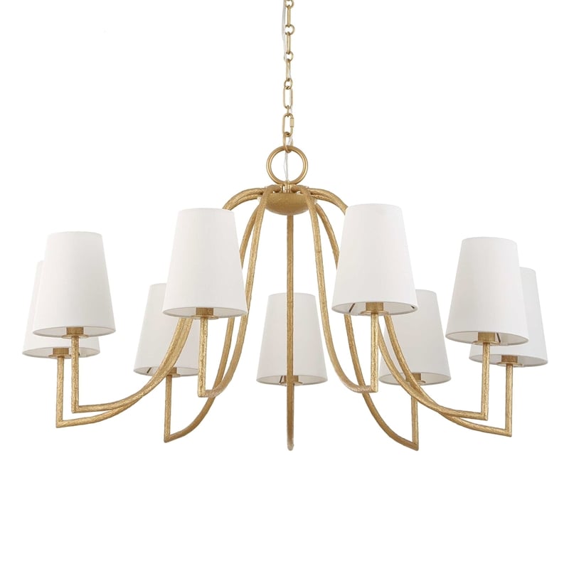 Uttermost Seville 9 Light Gold Chandelier in Gold