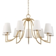 Uttermost Seville 9 Light Gold Chandelier in Gold