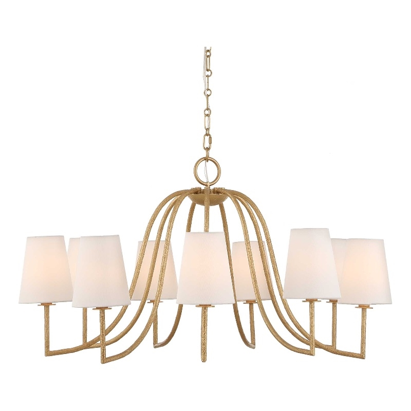 Uttermost Seville 9 Light Gold Chandelier in Gold