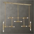 Uttermost Cadre 14 Light Modern Linear Pendant in Antique Brass